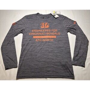 Cincinnati Bengals NFL Nike On Field Long Sleeve Shirt Sideline Mens Size Small